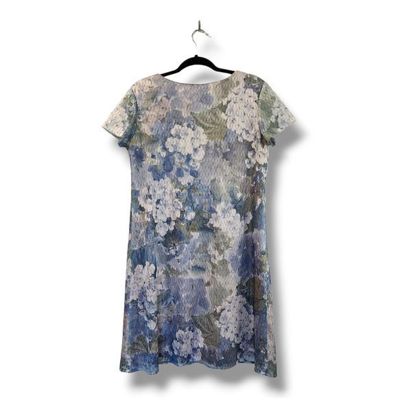 Another Thyme Vintage Floral Lace Overlay Shift Dress Women’s Size 10 - Picture 2 of 5